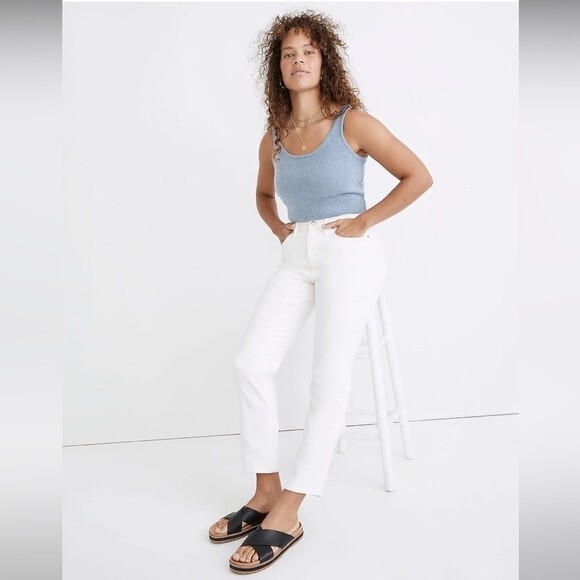 Madewell NWT Curvy Perfect Vintage Jeans Size 31 in Tile White High Rise - Picture 3 of 9
